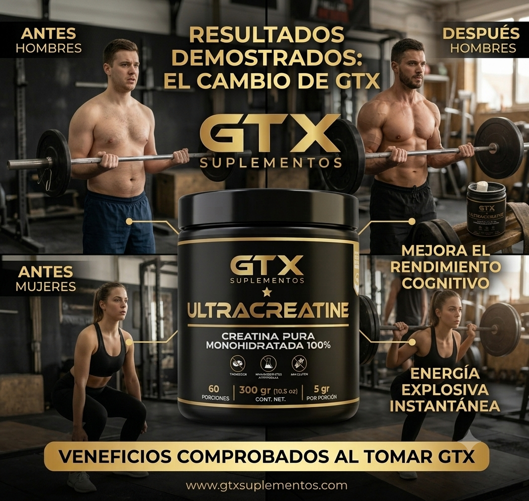 Antes y despues usando creatina GTX