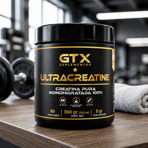 GTX UltraCreatine - Creatina Monohidratada 100% Pura, envase 300 g, foto del producto